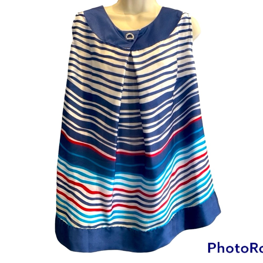 Tommy Hilfiger nautical stripe sleeveless blouse  top